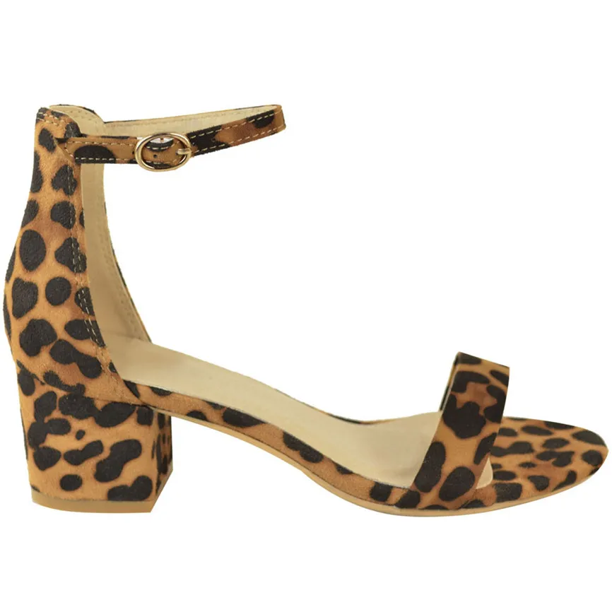 Женская обувь летние пикантные женские босоножки с леопардовым принтом