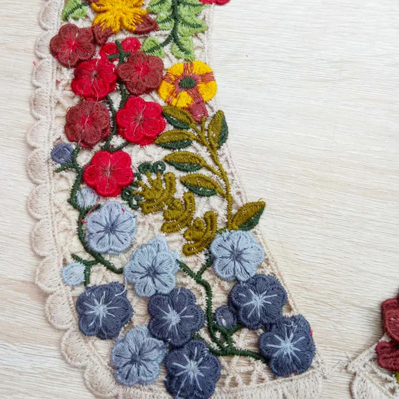 1 пара женских тканевых цветов венецианская кружевная швейная аппликация