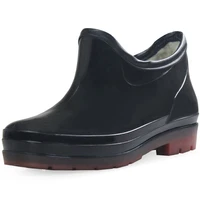 2017 mens fashion balck rain boots male new non slip waterproof short galoshes outdoor 39 46 plus size bottes de pluie homme