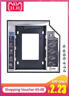 TISHRIC 12,7 мм внешний 13Pin SATA 3,0 Caddy для 2nd 2,5 жесткий диск SSD 1/2 ТБ для жесткого диска с корпус CD корпус для ноутбука DVD ROM optibay адаптер чехол