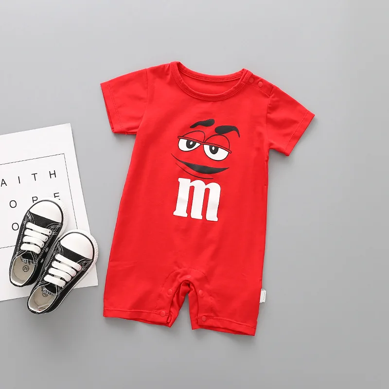 Лето 2020 Одежда для новорожденных маленьких мальчиков и девочек красные детские
