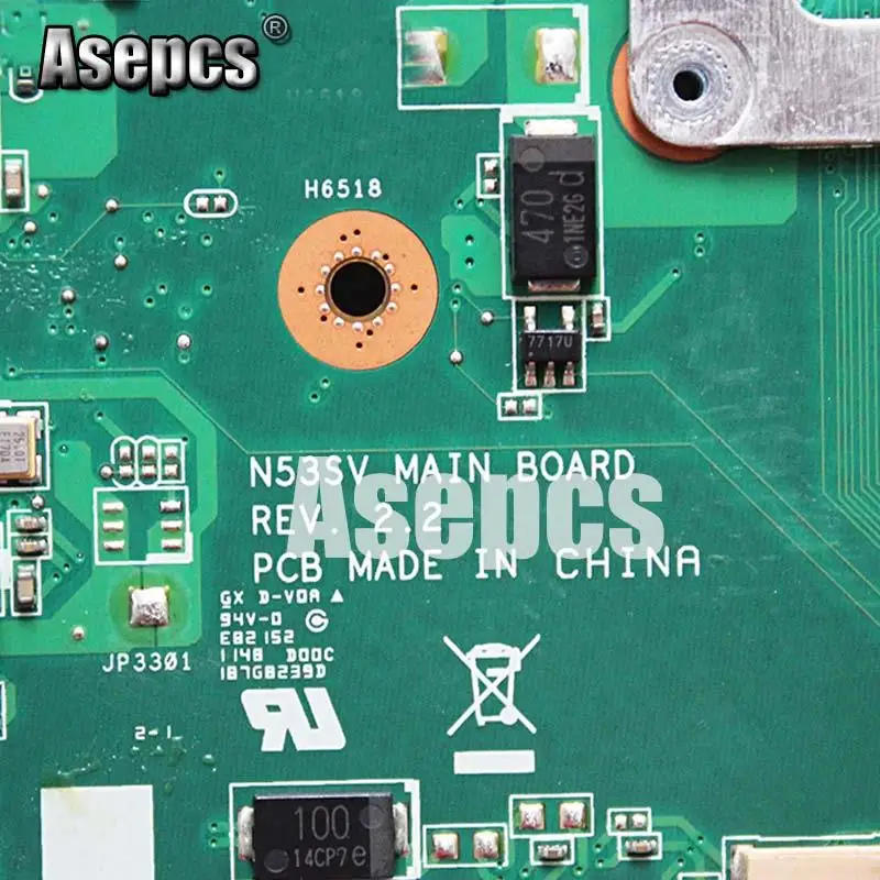 Asepcs N53SN материнская плата для ноутбука For Asus N53SM N53SV N53S N53 тест оригинальная GT540M 2GB