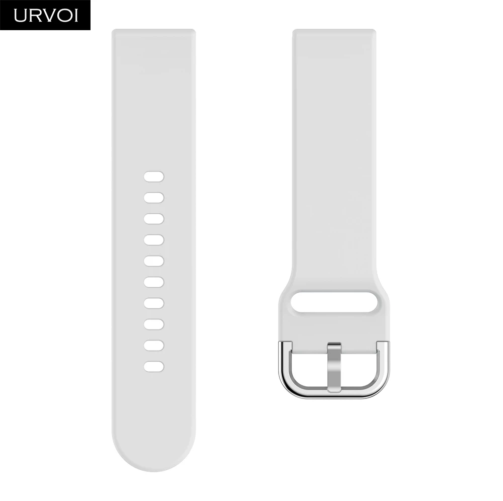 White URVOI ремешок для Galaxy Watch Active 42 мм спортивный силиконовый ремешок Официальный Дизайн быстроразъемные контакты мягкая удобная замена - Цвет ремешка: White