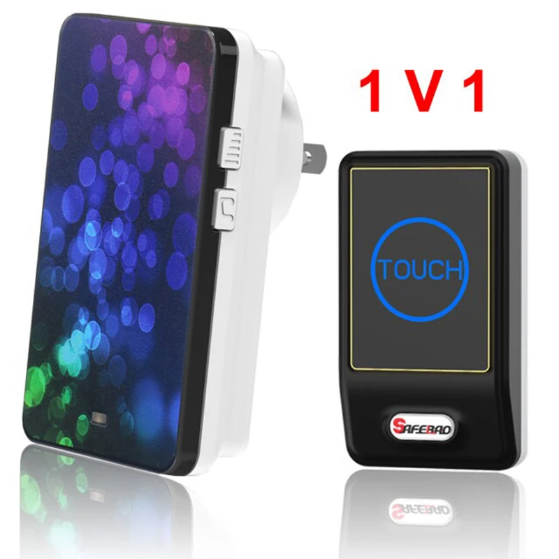 Водонепроницаемый беспроводной дверной звонок Saful простой дизайн стабильный