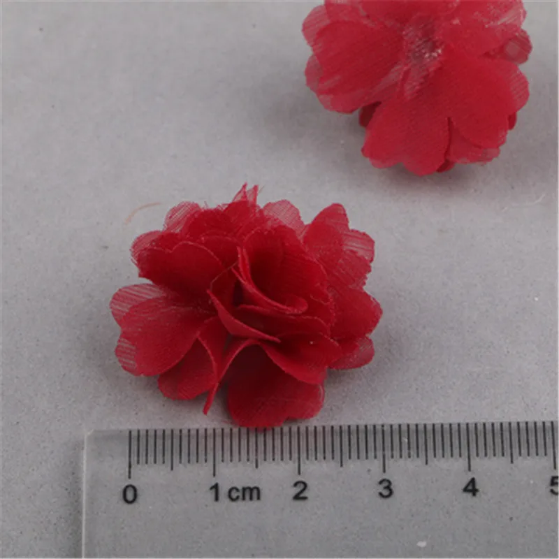 Wholesale 50PCS 20PCS 30MM DIY Jewelry Findings Chiffon Fabric Flowers Handmade Floral Button Patch Sticker Girls Hair jewelry | Украшения
