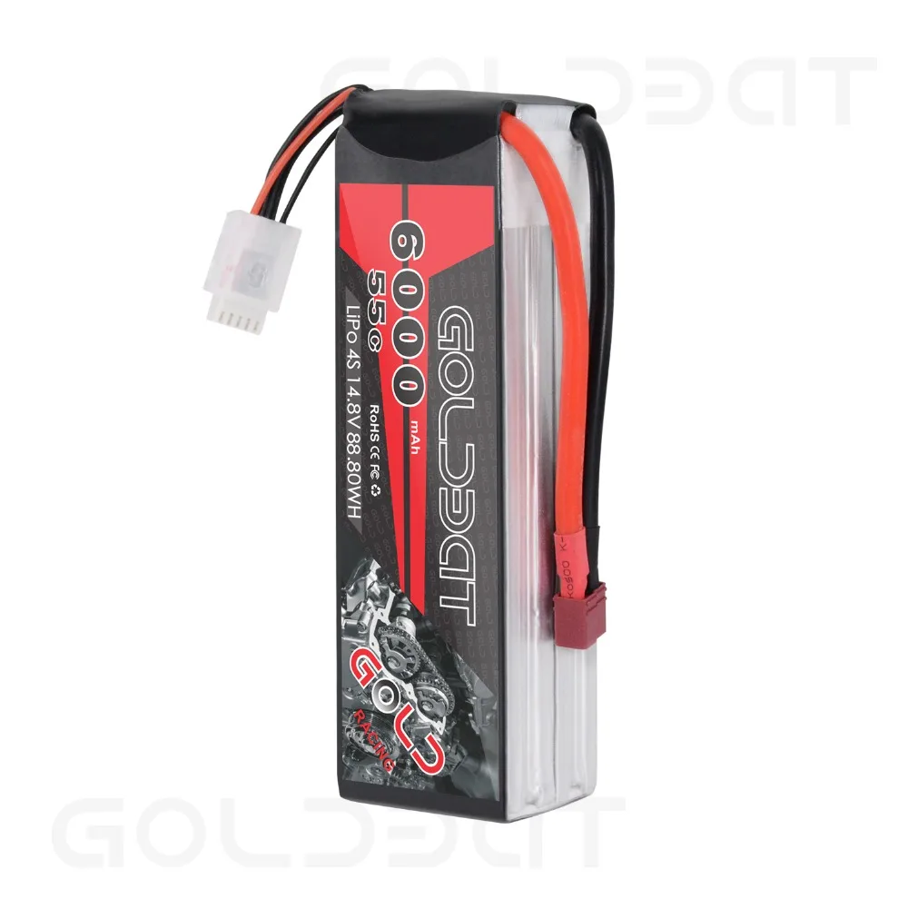 GOLDBAT 6000mAh lipo батарея 14,8 v 4S RC автомобиль 6000mAh lipo 55C батарея LiPo 14,8 v с штекером Deans для RC грузовика RC Heli самолета