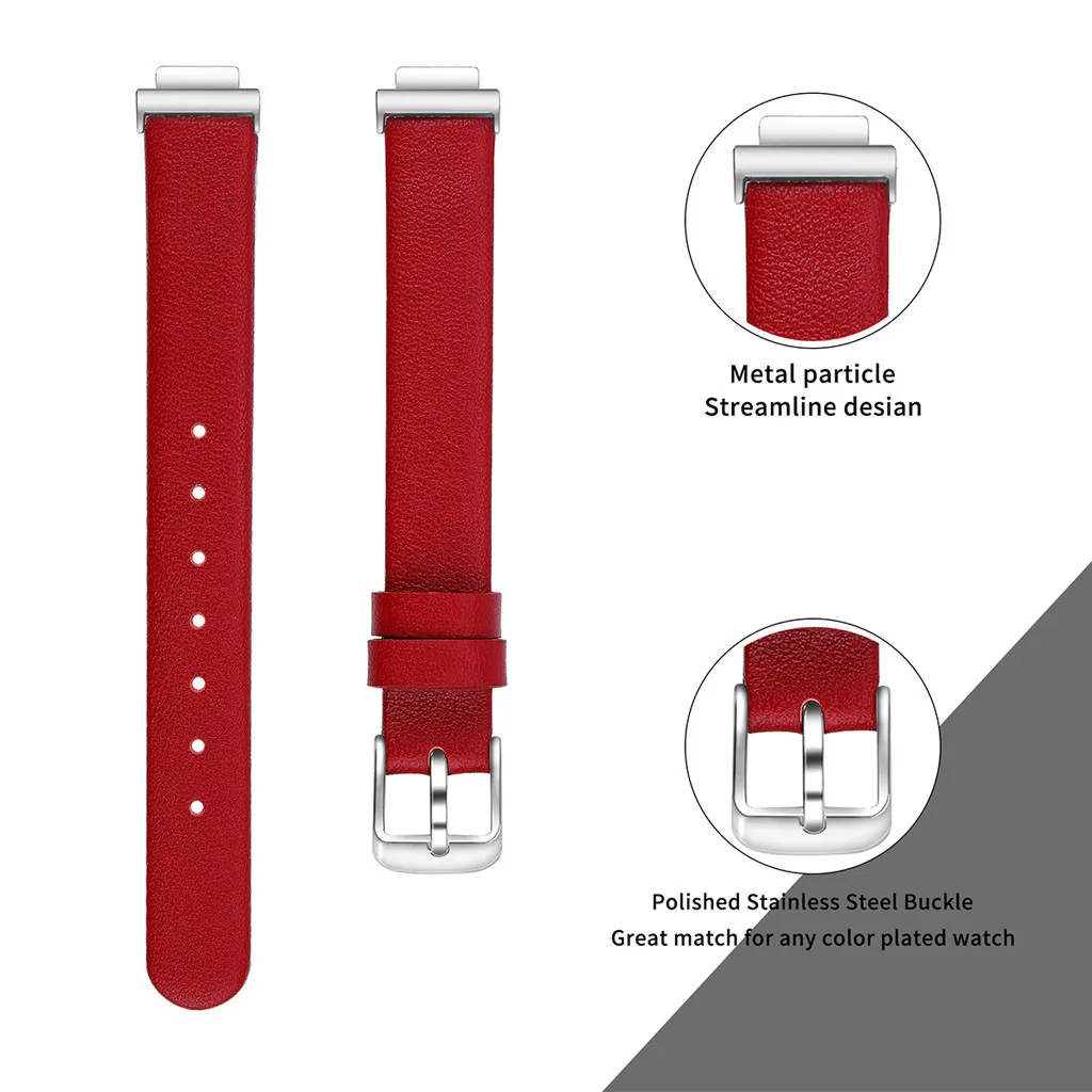 Ouhaobin кожаный ремешок для часов, ремешок для Fitbit Inspire/Inspire HR, роскошные кожаные ремешки, сменный Браслет с металлической пряжкой 430#2
