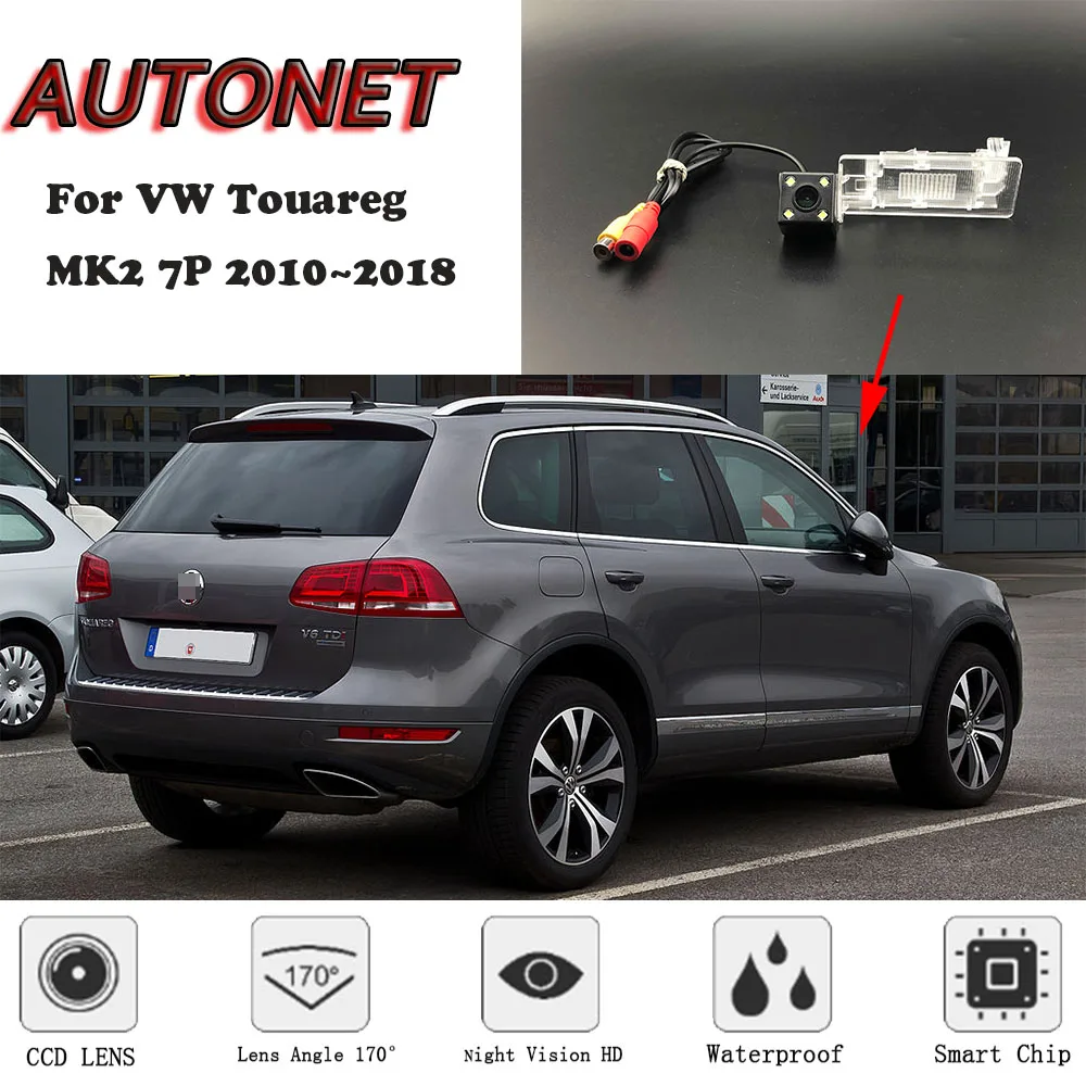 Автомобильная камера заднего вида для Volkswagen VW Touareg MK2 7P 2010 ~ 2018 ночное
