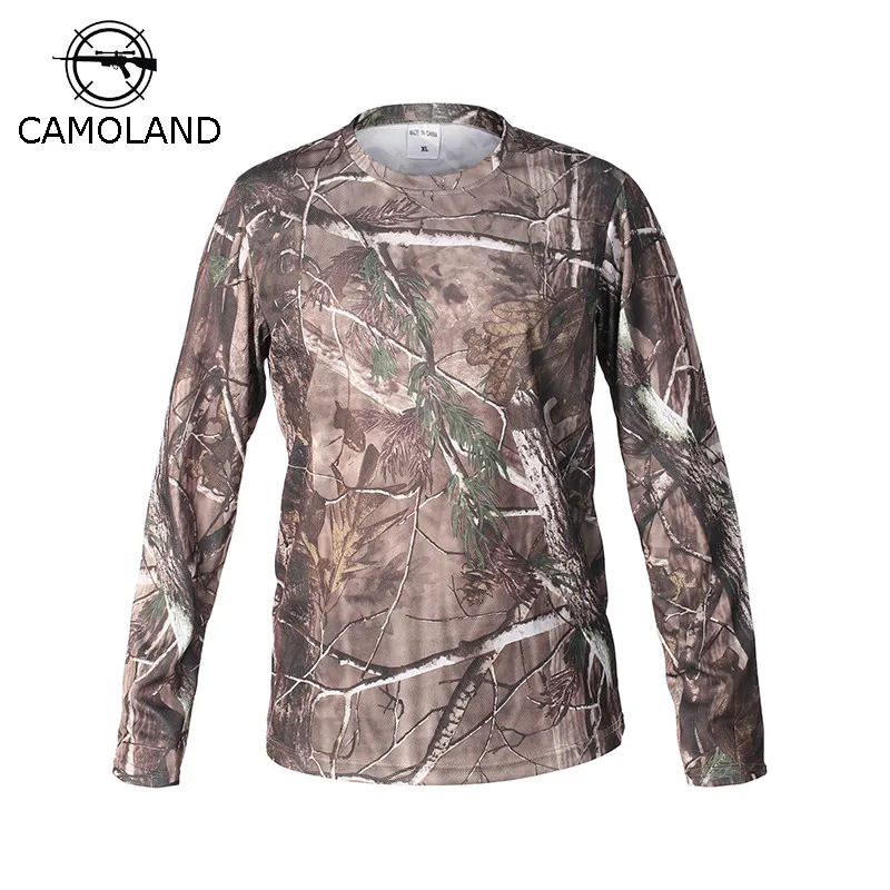 

2019 New Tactical Military Camouflage T Shirt Male Breathable Quick Dry US Army Combat Full Sleeve Outwear T-shirt for Men