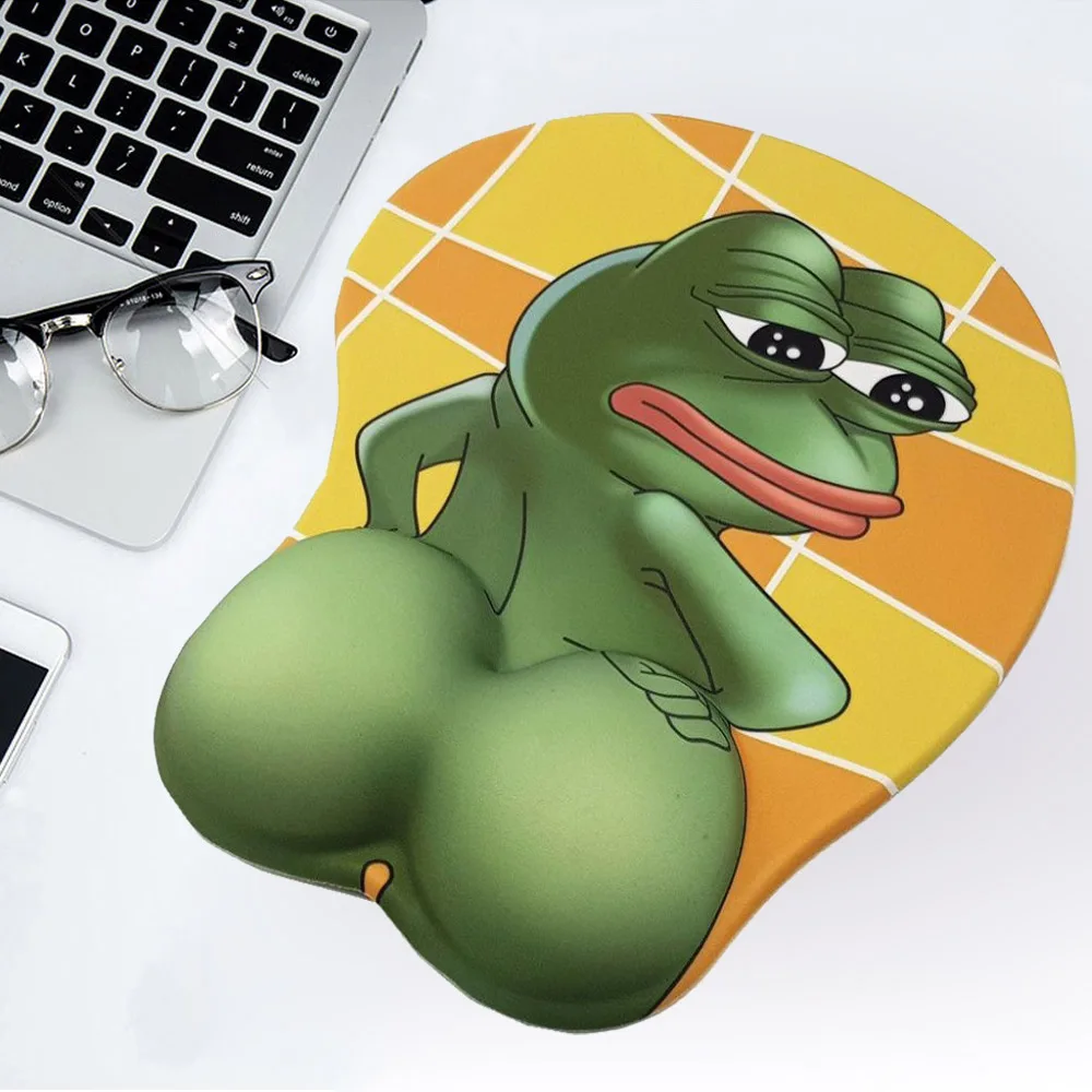 Sad Frog Butt 3D коврик для мыши эргономичный коврик для мыши с поддержкой запястья аниме 3D коврик для мыши ноутбук компьютер офис