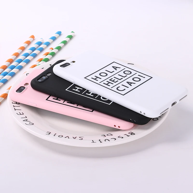 Для iPhone 12 Mini XR 11 Pro 8 8Plus X 7 7Plus XS Max положительные цитаты Hola Ciao мягкий силиконовый