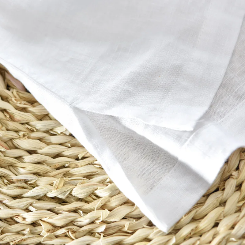 Мужская льняная футболка с коротким рукавом модная повседневная из 100% льна