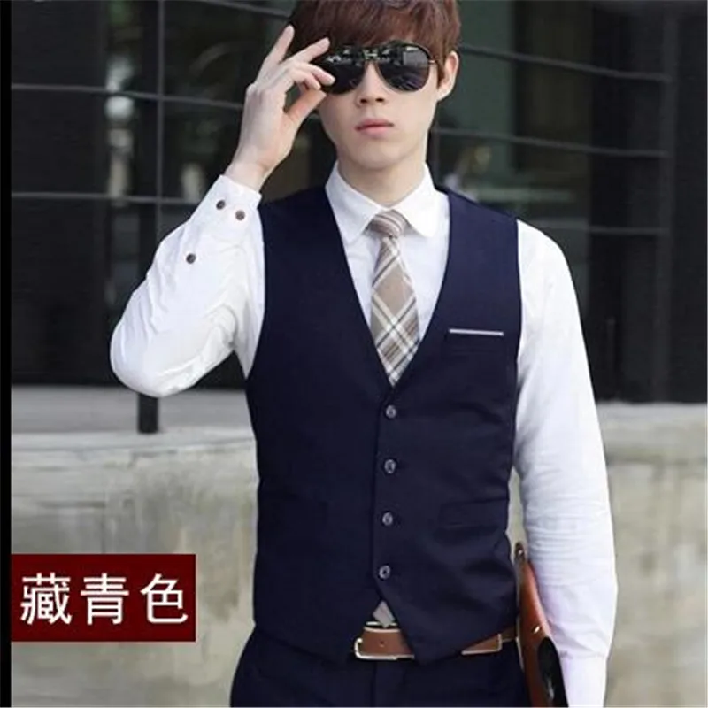 Платье жилет для мужчин белый черный свадьбы вечеринки 2018 лето осень бизнеса