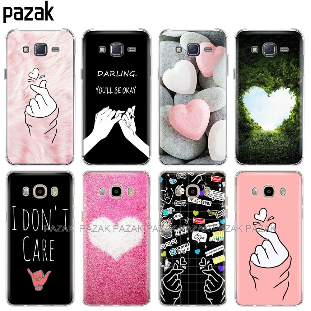 Силиконовый чехол для телефона samsung Galaxy J1 J2 J3 J5 J7 MINI prime love на палец сердце