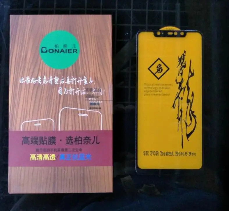 Новая высококачественная пленка из закаленного стекла для Redmi Note 6 Pro 9H с полным
