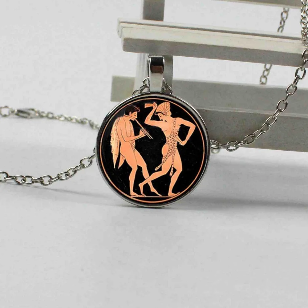 Античное греческое ожерелье с подвеской массивное для женщин и мужчин бижутерия