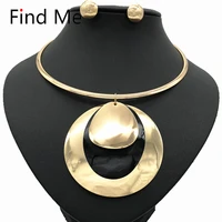 find me fashion long chain big circle collar choker necklace pendants vintage statement necklace for women jewelry wholesale