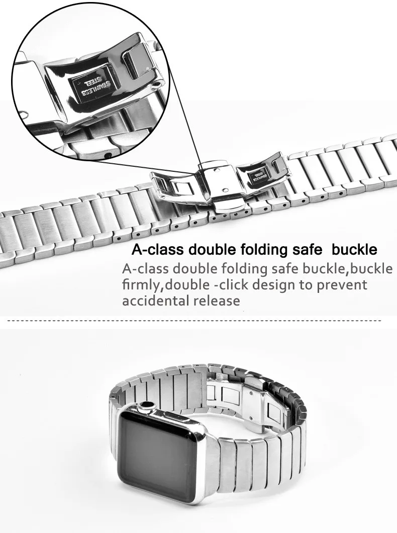 Звеньевой браслет из нержавеющей стали для Apple Watch Series 4 44/42/38 мм|link bracelet|band for apple
