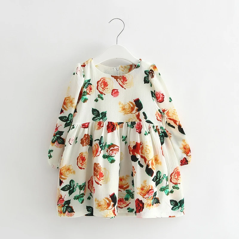 Детское шифоновое платье с цветочным принтом вечерние весну | Детская одежда и