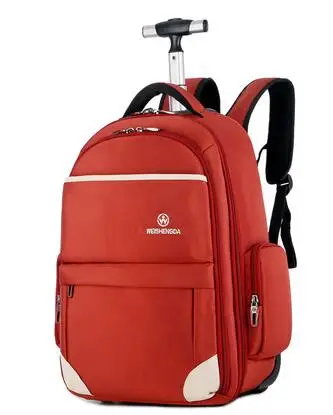 Orange 19 Inch Мужские Оксфордские дорожные сумки на колесиках, дорожные рюкзаки на колесиках, женские рюкзаки на колесиках, мужские деловые чемоданы - Цвет: Orange 19 Inch