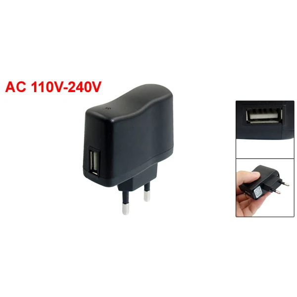 AC 110V 240V к DC 5V 0.5A 500mA USB штепсельной вилке ЕС адаптер питания зарядное
