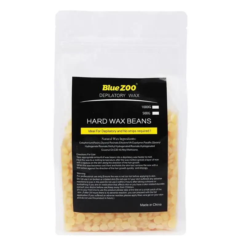 Honey 500 г безболезненный депилятор, жемчуг, твердый воск, бобы, бразильские гранулы, горячая пленка, воск, бусина для удаления волос, воск, бикини, Прямая поставка - Цвет: Honey