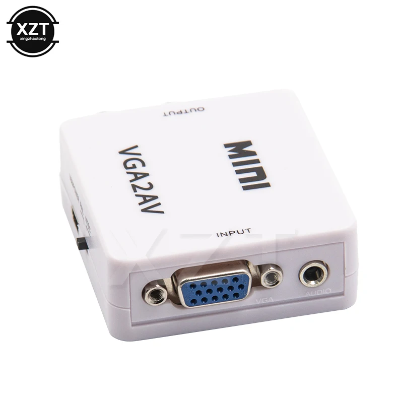 Композитный адаптер 1080P HDMI Mini VGA в RCA AV конвертер с аудио 3 5 мм VGA2AV / CVBS + ПК HDTV