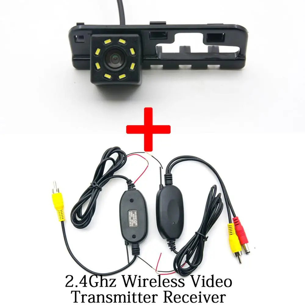 Для Honda Civic 2005 2006 2007 2008 2009 2010 2011 8LED CCD Автомобильная камера заднего вида 4," 5" монитор парковки обратный резервный Беспроводной - Название цвета: Camera n Wireless