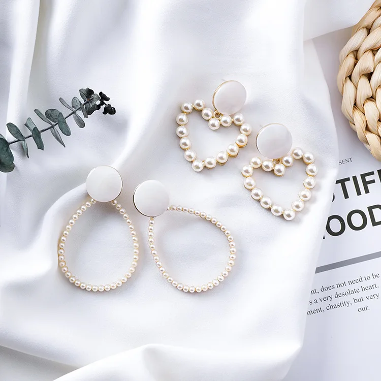 Luxury Imitate Pearl Earrings for Women Temperament Water Drop Shape Dangle Fashion Accessories Jewelry Evening CEL294 | Украшения и