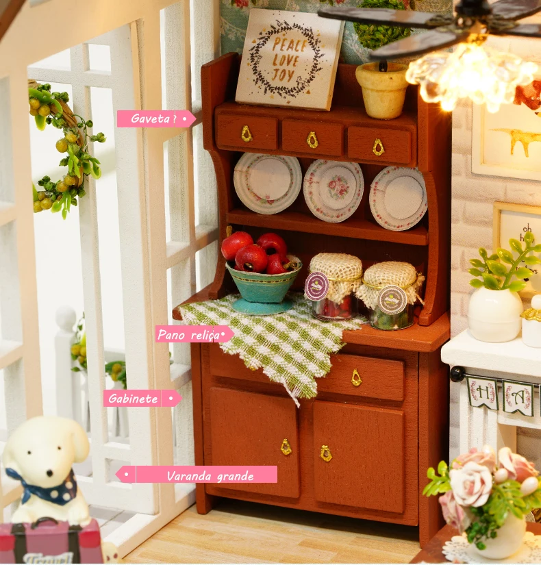 Кукольный дом Миниатюрный Кукольный кукольный домик CUTEBEE, деревянная мебель для дома, игрушки для детей, подарок на день рождения Z007
