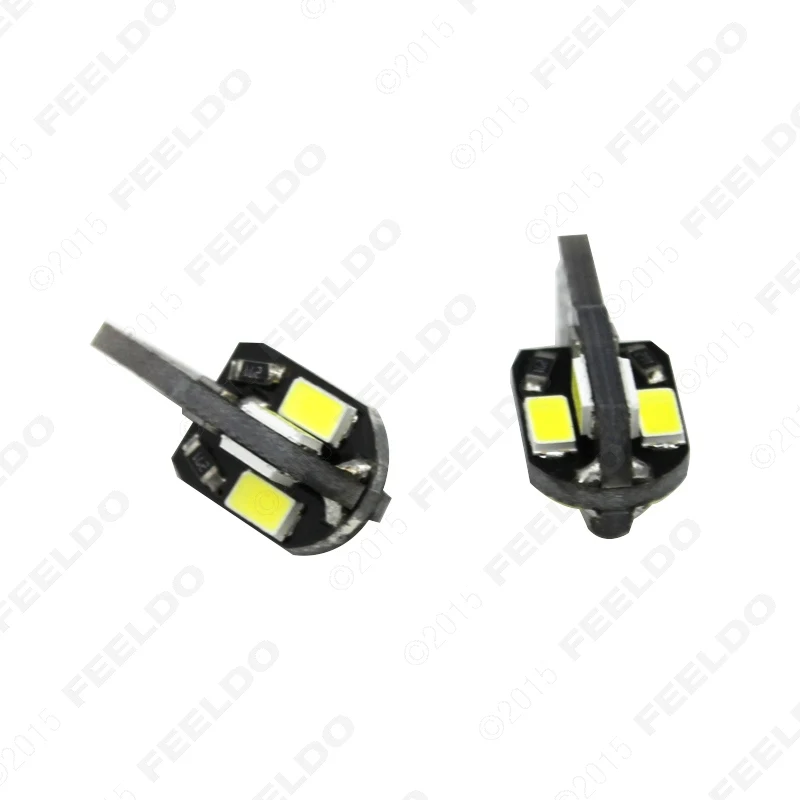FEELDO 2Pcs T10 8SMD 5630 LED Car Light Canbus No-Error Auto Wedge Lamp 2825 W5W 8 SMD 5730 Led Parking Bulb DC12V #FD-5297 | Автомобили и