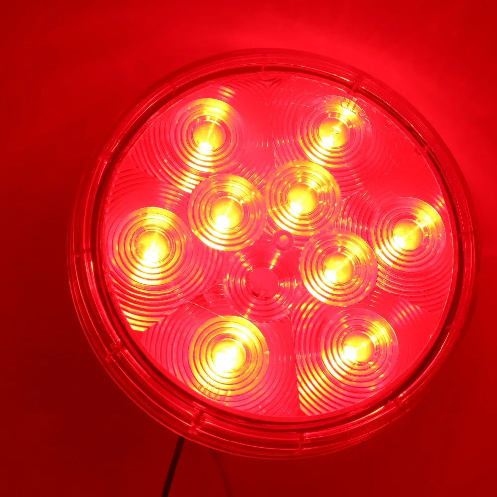 2 шт. 4 &quot12В/24В 10LED задний стоп сигнал для грузовика круглый красный грузовик