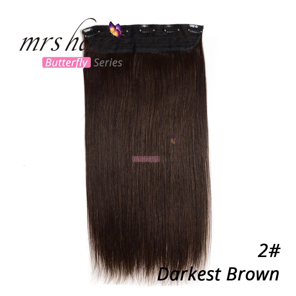 MRS HAIR на заколках, человеческие волосы для наращивания, прямые, 1" 18" 2", натуральные волосы на заколках, 9 цветов,, светлые волосы
