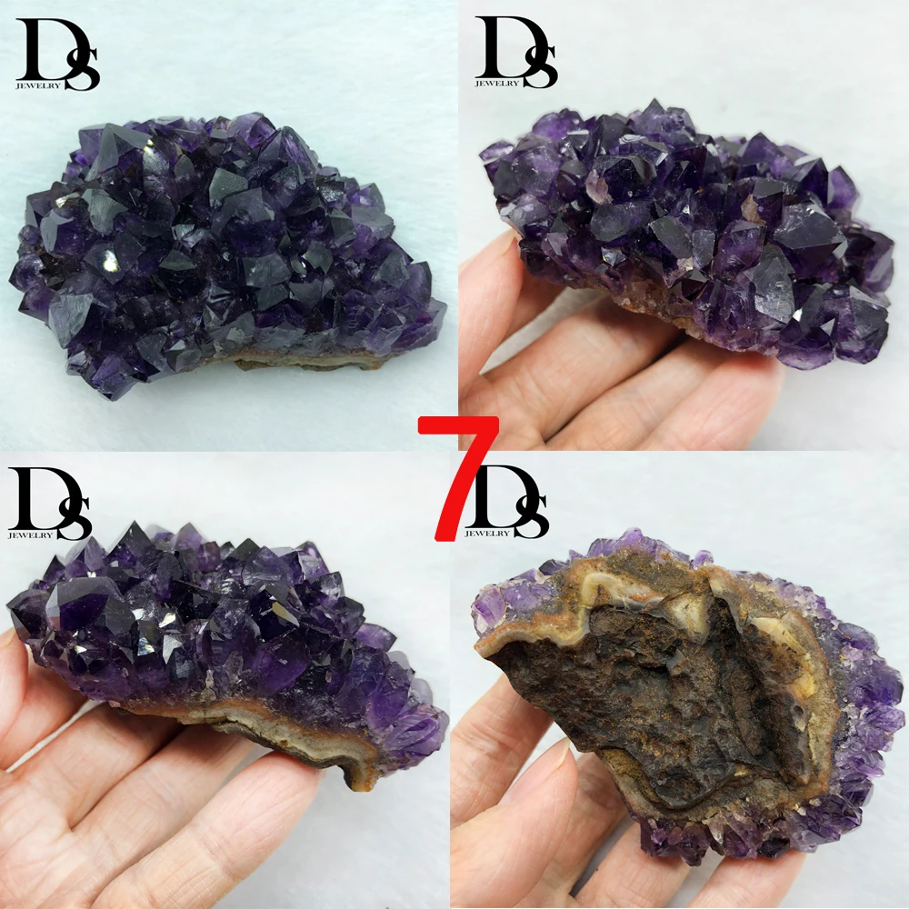 Натуральный парагвайский аметист геодезические кластеры Кук фиолетовый