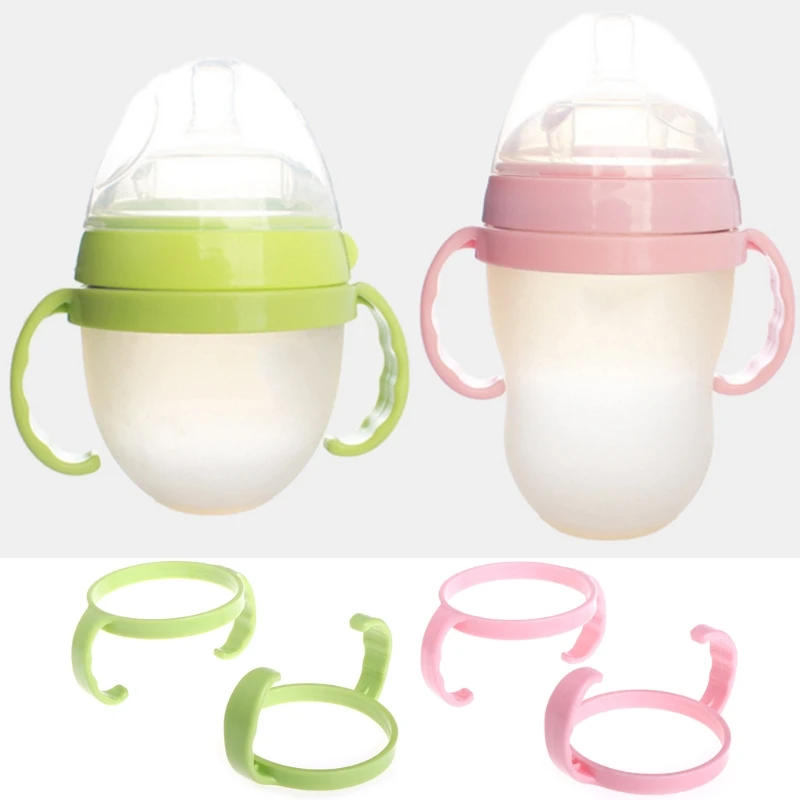 2pcs Baby Feeding Bottle Trainer Easy Grip Plastic Handles Holder for Comotomo