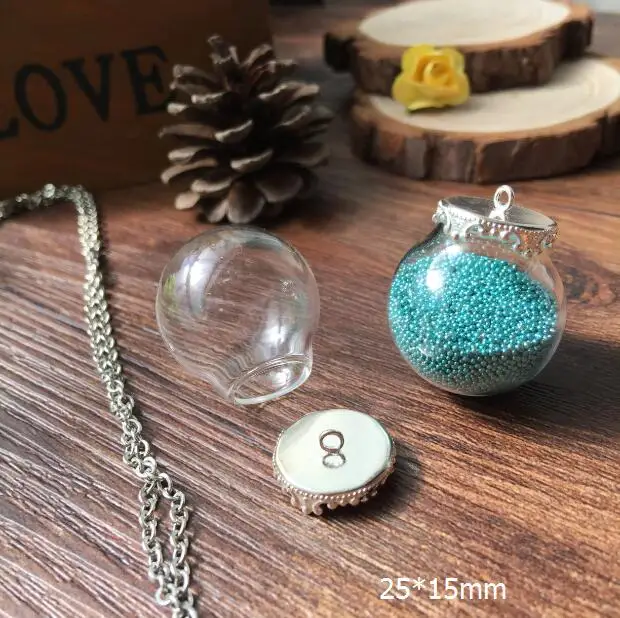 Подвеска в виде стеклянной бутылки сделай сам 20 компл./лот 25*15 мм прозрачный