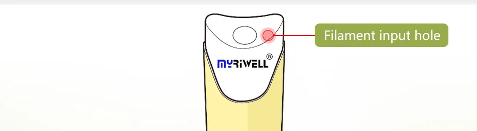 Myriwell magic 3d Pen3 d ручка для принтера и 50 м красивый цвет PLA нити подарок на день рождения ребенка/Рождественский подарок+ 10 узор