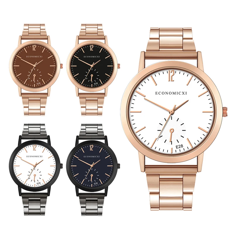 Men Watch Quartz Dial Fashion Brand Business Stainless Steel Strap Watches Women Clock Ladies Male Wristwatch  Наручные