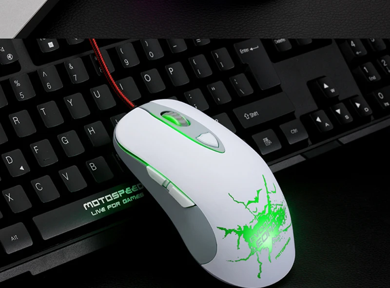 Motospeed V16, 4000 dpi, профессиональная игровая геймерская мышь, 6 кнопок, USB, Компьютерная лазерная мышь с подсветкой, светодиодный, для ПК, игры