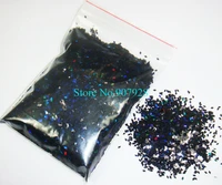 free shipping 50gbag laser black dazzling diamond glitter paillette spangles shape for diy nail art decoration wholesales