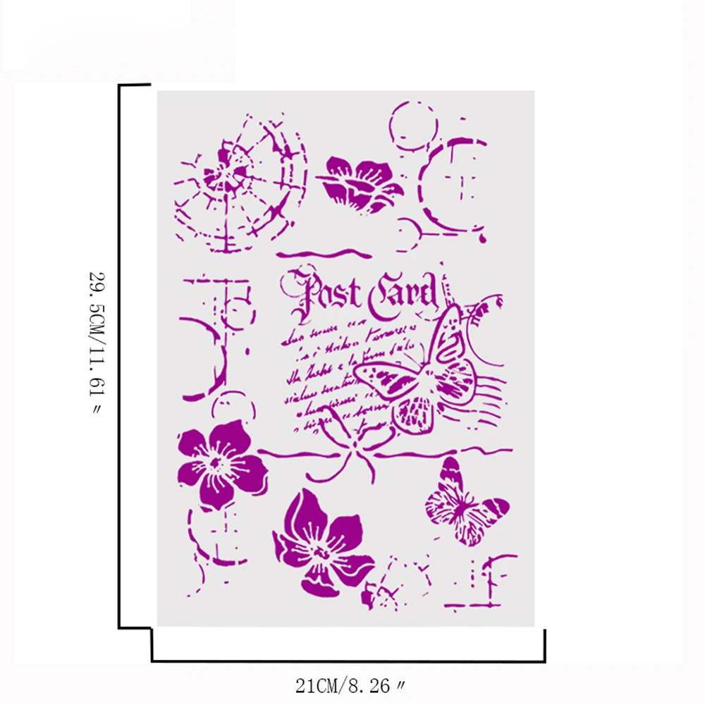 DIY трафареты с бабочками для стен рисования скрапбукинга фотоальбом