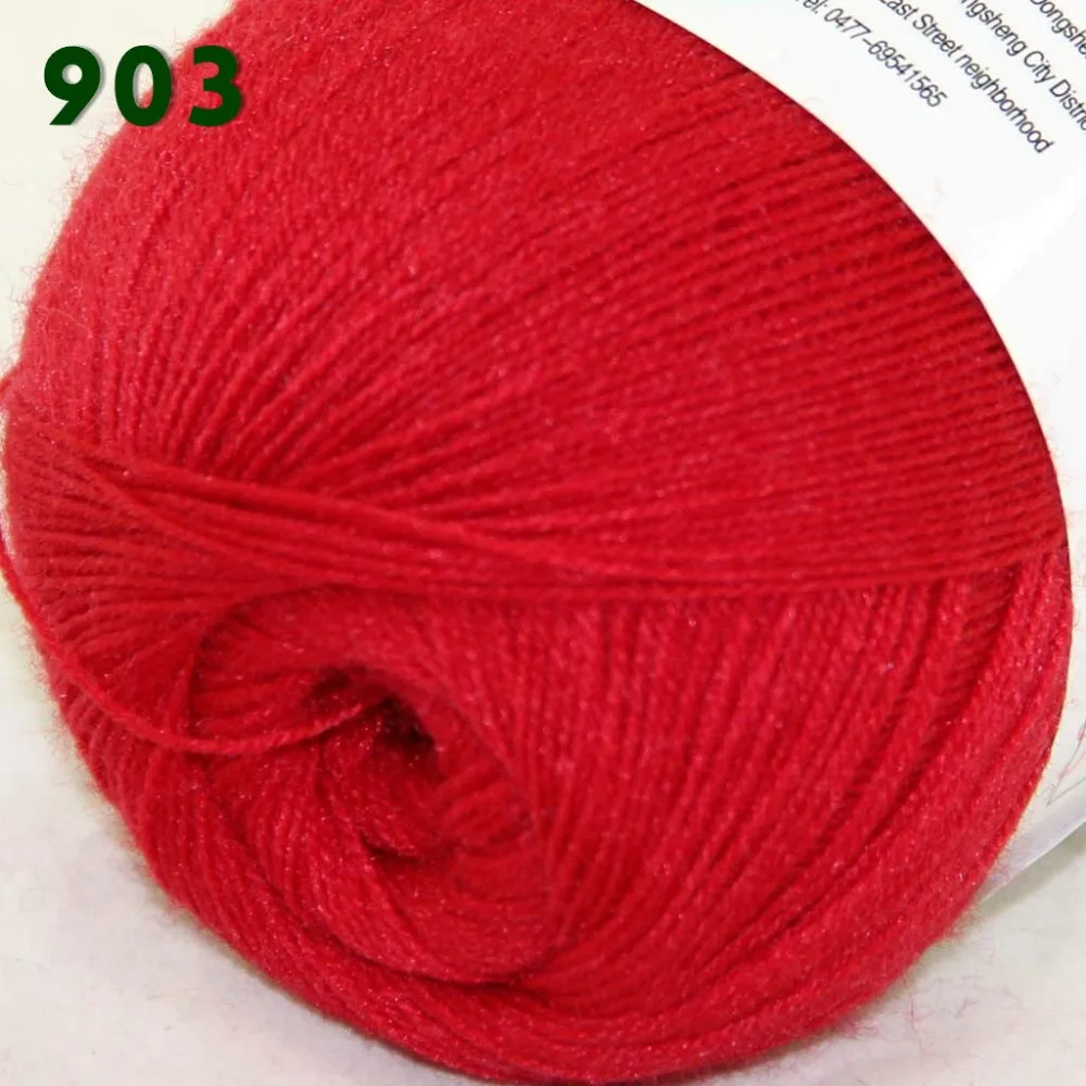 Лот из 6 мотков тонкая кружевная Мягкая шерстяная акриловая кашемировая пряжа