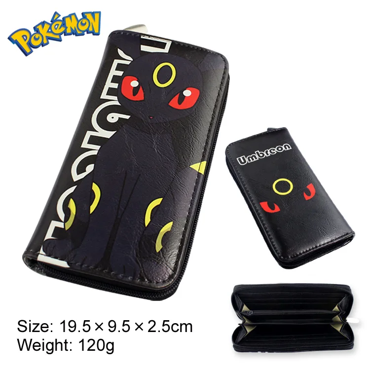 Umbreon Аниме Карманный Монстр/Дэдпул/Цифровой Монстр/Гравити Фолз Многофункциональный Повседневный Длинный кошелек/сотовый телефон клатч кошелек - Цвет: Umbreon
