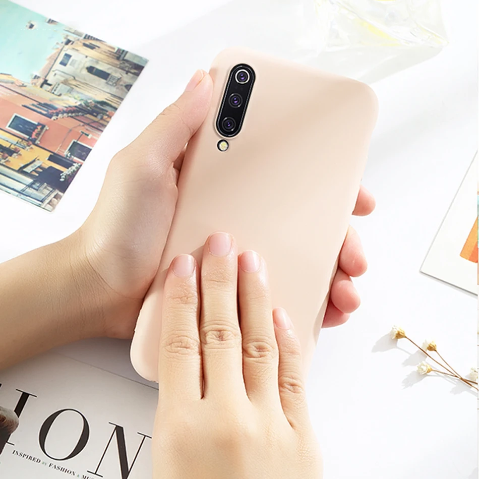 Чехол для Xiaomi Mi 9 роскошный оригинальный чехол из жидкого силикона резиновая
