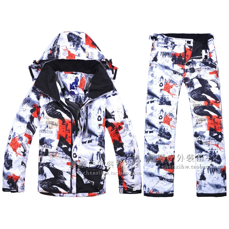 Бесплатная доставка зимние мужские лыжные костюмы куртка и штаны