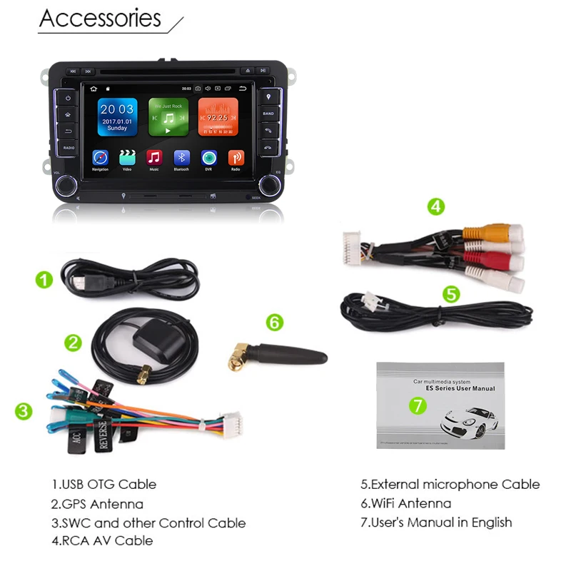 Android 8 1 два Din Автомобильный мультимедийный плеер для Skoda/Seat/Volkswagen VW Passat/B7/POLO/GOLF 5 6 DVD
