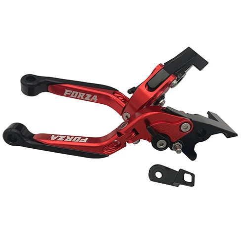 Мотоциклетные парковочные рычаги для Honda Forza300 250 Forza125 MF13 SH300 NSS300 2010- Отрегулируйте складной выдвижной тормозной рычаг - Цвет: Красный