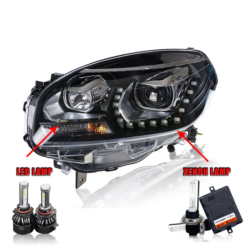 LED HighBeam 2 шт. светодиодный головной светильник s для Renault Koleos 11-14 Автомобильный светодиодный светильник s двойной ксеноновый Объектив Автомобильные аксессуары дневные ходовые огни противотуманный светильник - Цвет: LED HighBeam