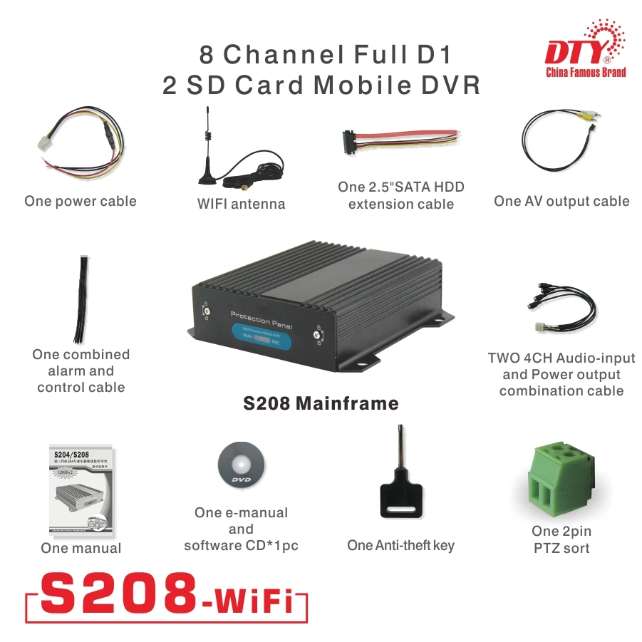 8CH HDD SD карта Мобильный dvr с wifi для школьного автобуса автомобиля грузовика и