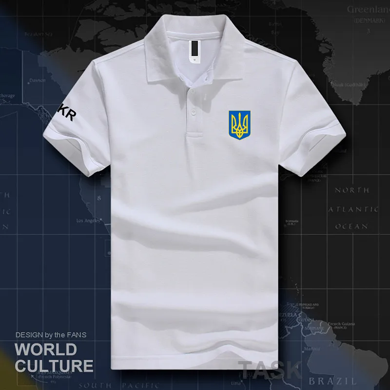 Украина украинский мужские Поло рубашка для мужчин короткий рукав белый брендов с принтом для страны хлопок nation team флаги - Цвет: polo-white